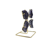 Load image into Gallery viewer, Stand-Amethyst-Gold Wire-Gold Trim