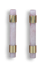 Load image into Gallery viewer, 6&quot; Gemstone Cabinet Bars with Gold Accent