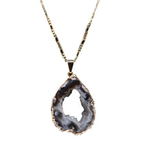 Load image into Gallery viewer, Necklace-gold chain-Agate Geode