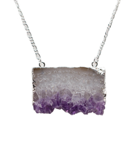 Load image into Gallery viewer, Stone-Pendant-necklace-Amethyst