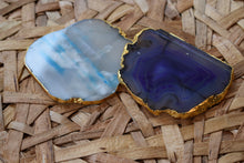 Load image into Gallery viewer, Teal-Wooden-Water Stains-Coasters-Agate