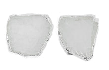 Load image into Gallery viewer, Quartz Coasters with Silver Trim, Set of 2