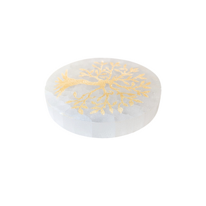 10cm Gold Etched Tree Charging Plate