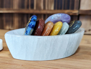 10cm Oval Selenite Bowl