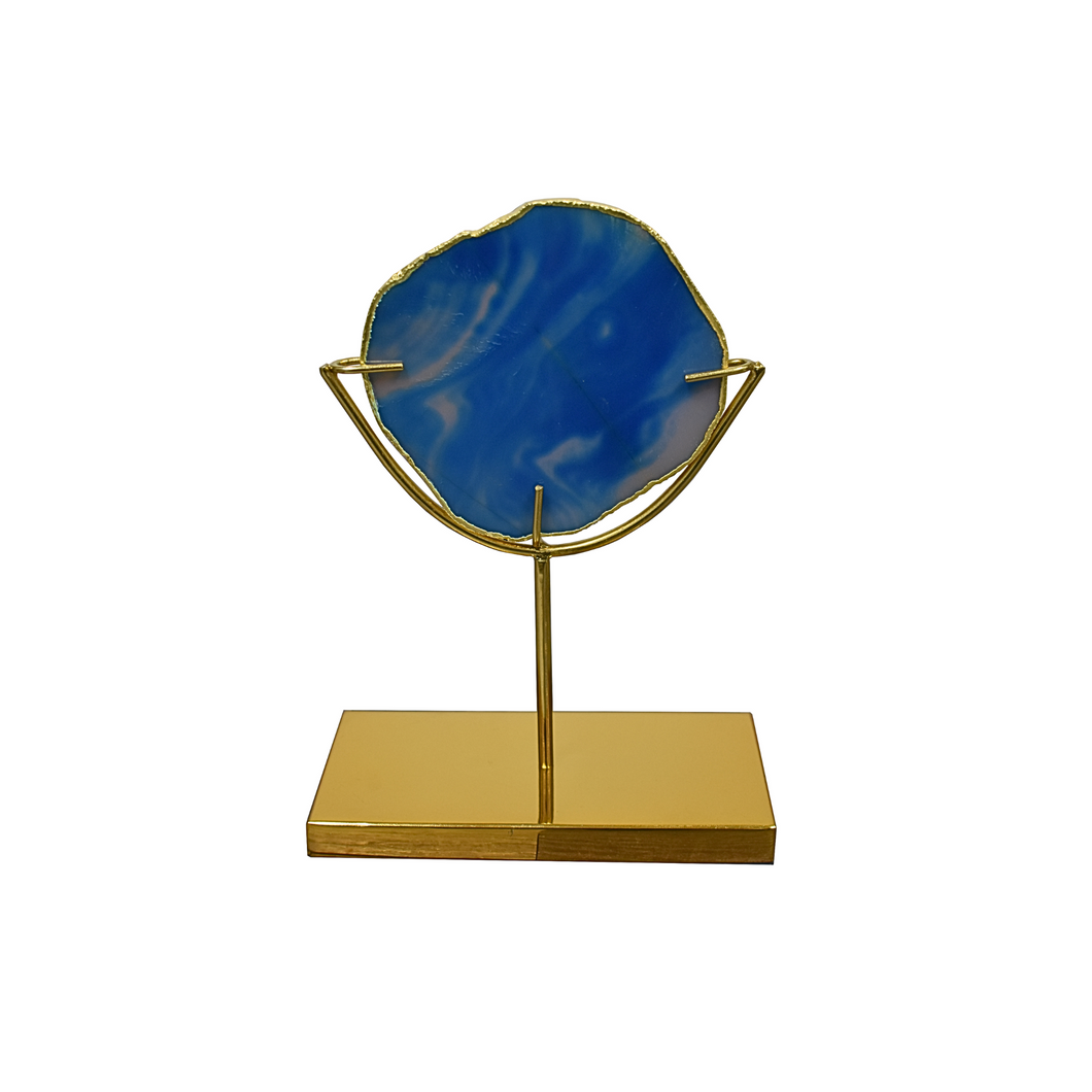 Pastel Blue Decorative Gold Stand