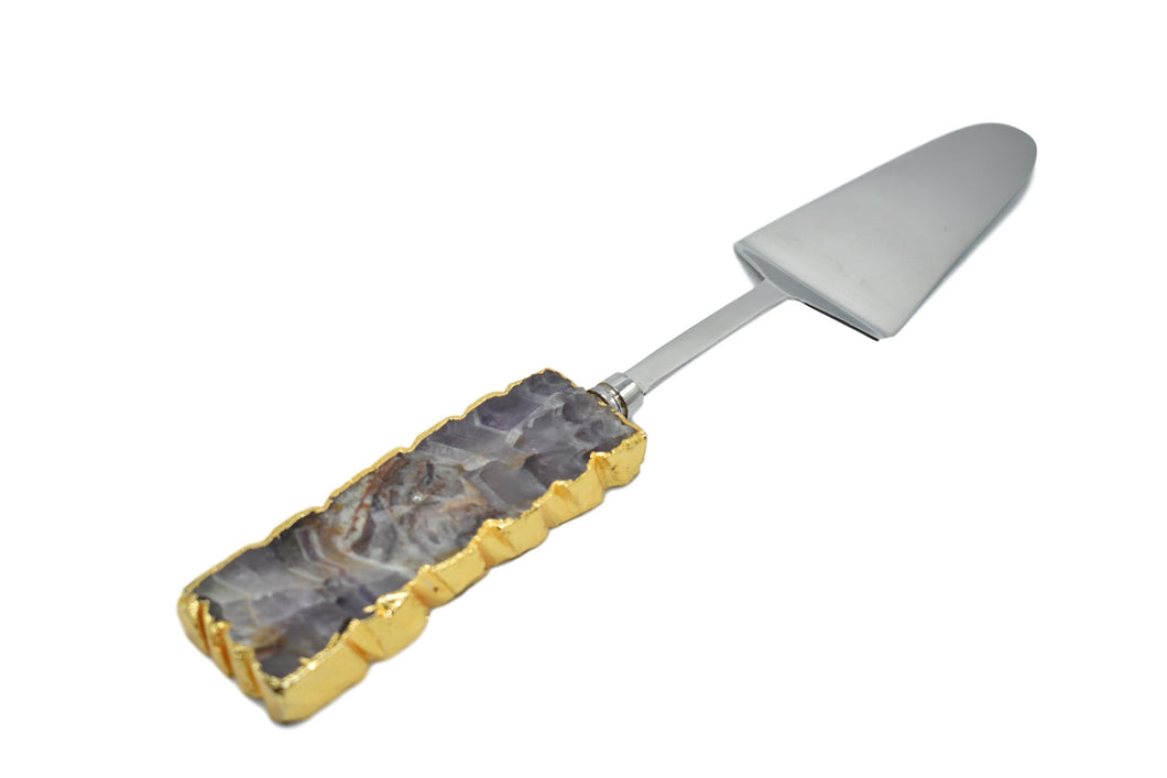Quartz-Gold Trim-Amethyst