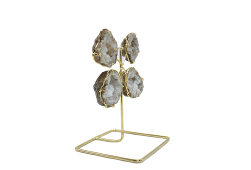 Wire Stand-Wire-Quartz Geode