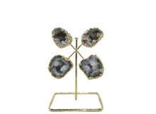 Load image into Gallery viewer, Wire Stand-Quartz Geode-Gold Wire-Gold Trim
