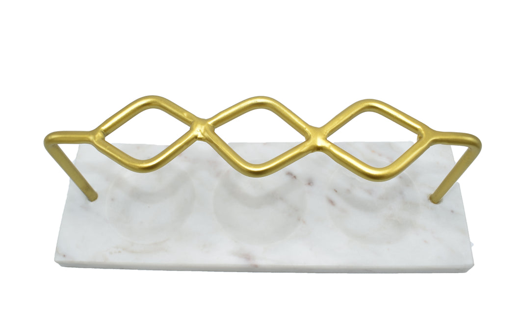Marble Brush Holder