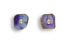 Load image into Gallery viewer, Agate Slice Knobs in Gold Trim