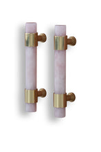 Load image into Gallery viewer, 6&quot; Gemstone Cabinet Bars with Gold Accent