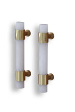 Load image into Gallery viewer, 6&quot; Gemstone Cabinet Bars with Gold Accent