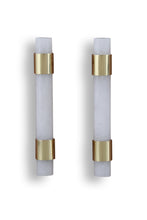 Load image into Gallery viewer, 6&quot; Gemstone Cabinet Bars with Gold Accent