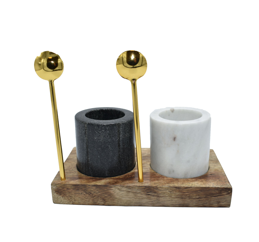 Marble Salt and Pepper Set