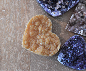 Citrine Cluster Heart