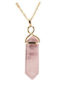 SIlver Trim-Rose Quartz-Quartz