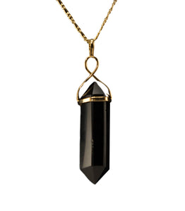 Rose Quartz-Quartz-Gold Trim