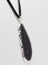 Load image into Gallery viewer, Sliver-Leather Necklace-Agate