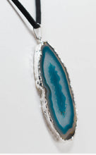 Load image into Gallery viewer, Leather-Electroplated-Agate