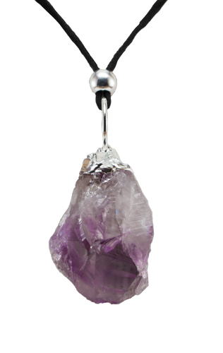 necklace-leather-Amethyst