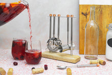Load image into Gallery viewer, Wood and Stainless Steel Bar Set