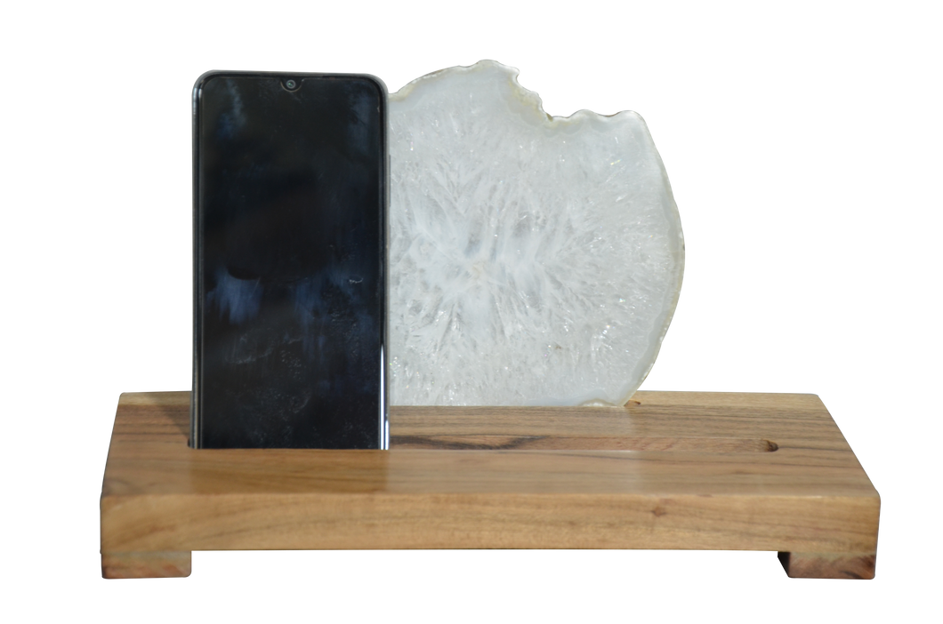 Agate and Wood Phone Holder Wholesale