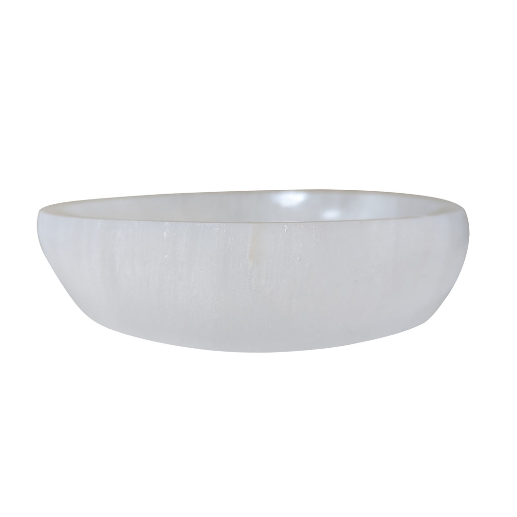 20cm Selenite Round Bowl