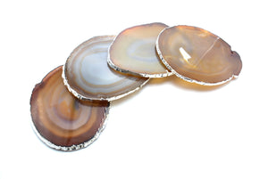  Silver trim-Natural-Natural Agate