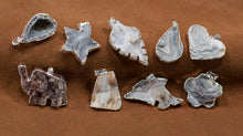 Load image into Gallery viewer,   Abstract Look-Agate-Stars-Pendant-Leaves
