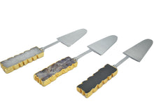 Load image into Gallery viewer, Quartz-Gold Trim-Cake server
