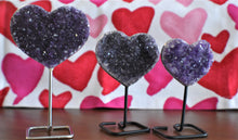 Load image into Gallery viewer, Amethyst Heart on Black Wire