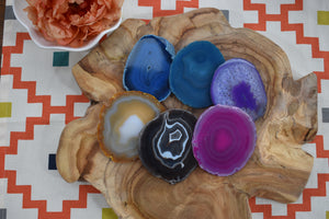 Natural-Delicate-Colorful-Agate Slice-Agate