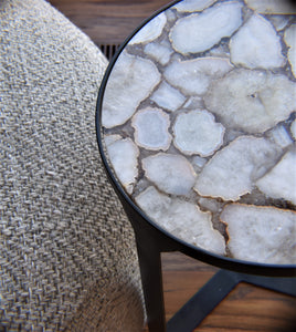 14" Composite Table with Gold or Silver Base