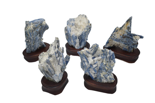 Kyanite on Wood Base