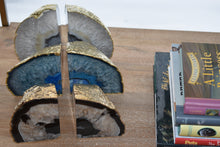 Load image into Gallery viewer, Bookends-Electroplating-Gold Trim-Agate