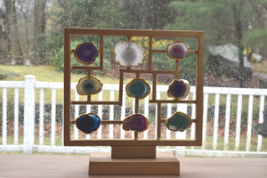 Table Stand-Agate Slices-Agate