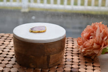 Load image into Gallery viewer, Jewelry-Round Wooden Box-Marble-Agate