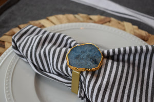 Pastel Blue-Napkin Ring-Stone