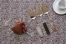 Load image into Gallery viewer, Quartz-Gold Trim-Cake server- Amethyst