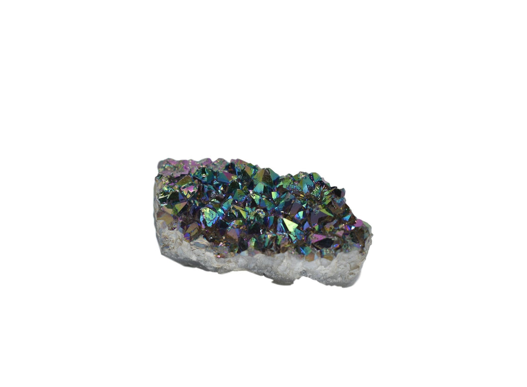 Small-Chunk-Metalized Amethyst-Cluster