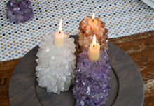 Load image into Gallery viewer, Taper Points-Quartz-Citrine-Candle Holder-Amethyst