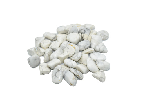 White Howlite-Tumble Stone-stone-Howlite