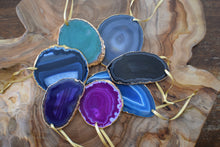 Load image into Gallery viewer, Slice Gold Trim Agate Wholesale