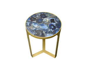 Silver Base-Agate-accent table