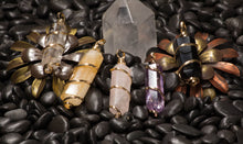 Load image into Gallery viewer, Gold Trim-Citrine-Amethyst