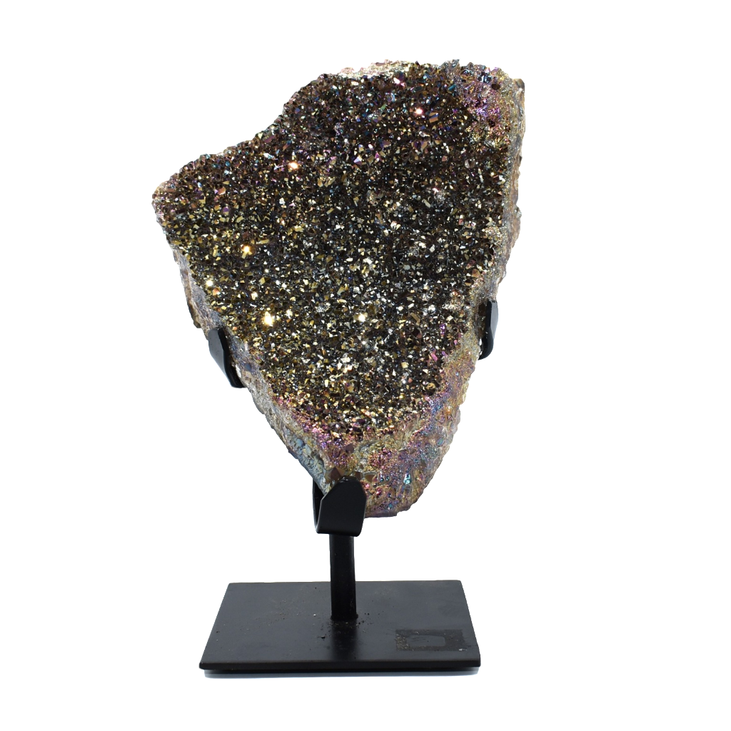 Metalized-Amethyst-Metal Stand 