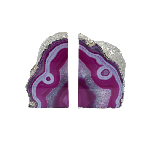 Agate Bookend Silver Bulk