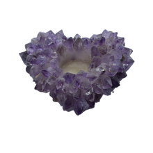 Load image into Gallery viewer, Votive-Heart-Points-Candle Holder-Amethyst