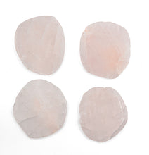 Load image into Gallery viewer, Rose Quartz Coasters with Natural Trim, Set of 4