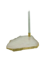 Load image into Gallery viewer, Rose Quartz-Platter-Plate-Gold Trim-Candle Holder